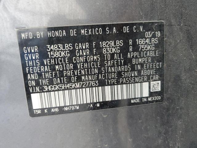 2019 HONDA FIT LX 3HGGK5H45KM727763