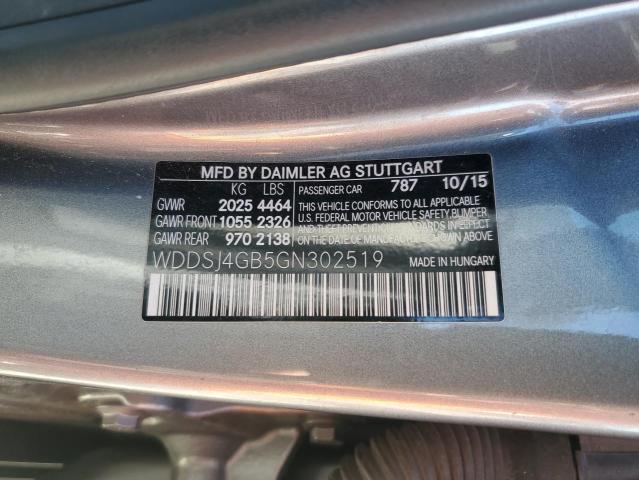 2016 MERCEDES-BENZ CLA 250 4M WDDSJ4GB5GN302519