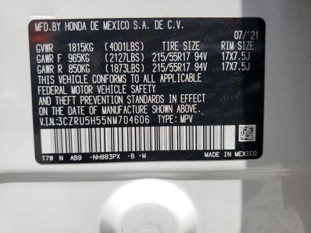 2022 HONDA HR-V EX 3CZRU5H55NM704606