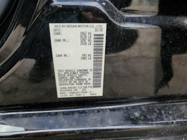 2019 NISSAN ALTIMA SV - 1N4BL4DV2KC123870