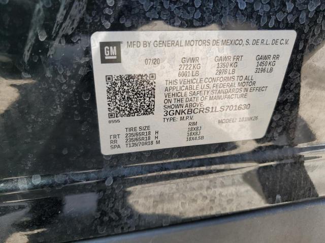 2020 CHEVROLET BLAZER 2LT 3GNKBCRS1LS701630