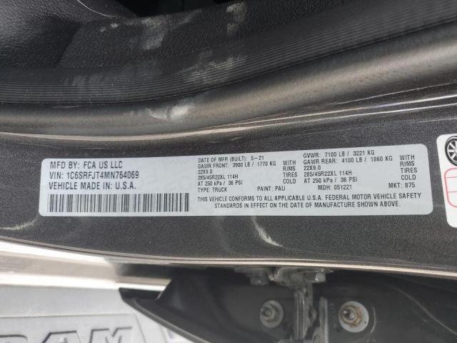 2021 RAM 1500 LARAM - 1C6SRFJT4MN764069