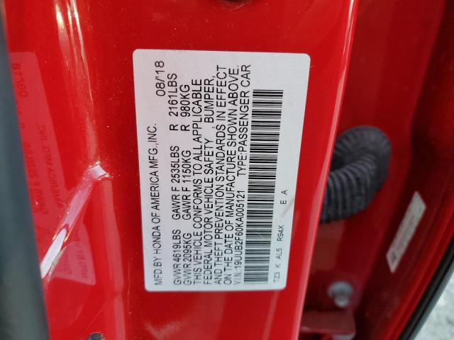 2019 ACURA TLX TECHNO 19UUB2F60KA005121