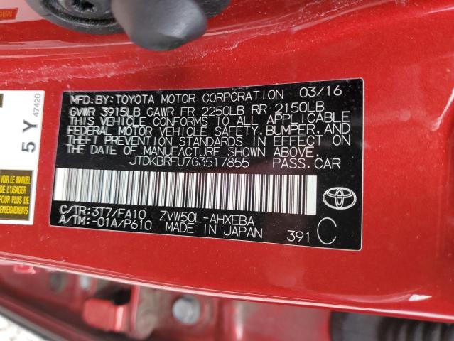 2016 TOYOTA PRIUS - JTDKBRFU7G3517855
