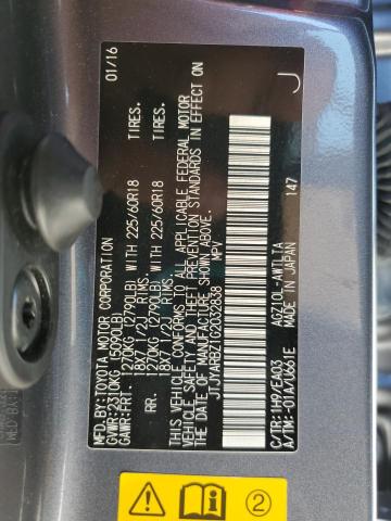 2016 LEXUS NX 200T BA - JTJYARBZ1G2032838