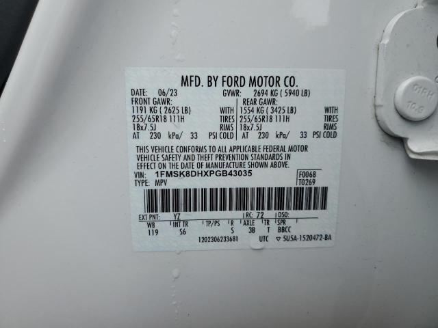 2023 FORD EXPLORER X - 1FMSK8DHXPGB43035