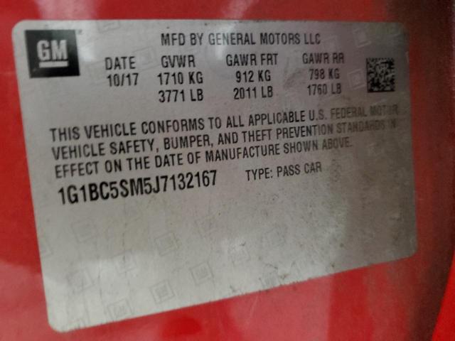 2018 CHEVROLET CRUZE LS - 1G1BC5SM5J7132167