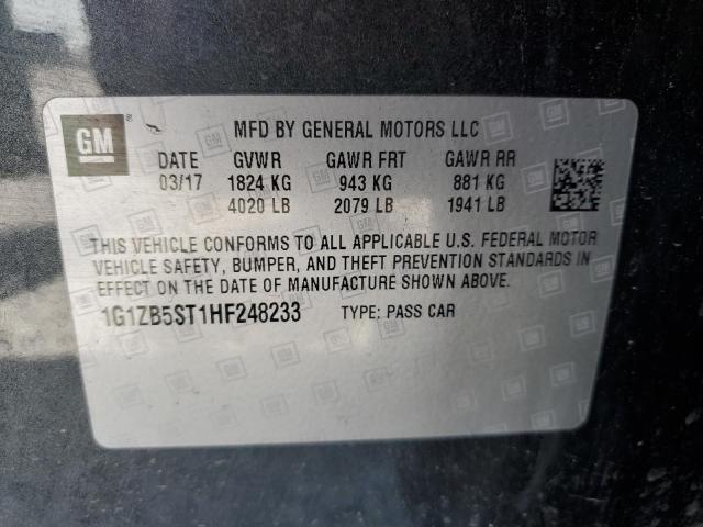 2017 CHEVROLET MALIBU LS 1G1ZB5ST1HF248233
