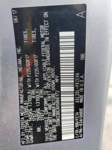 2017 TOYOTA SIENNA LE 5TDKZ3DCXHS866172
