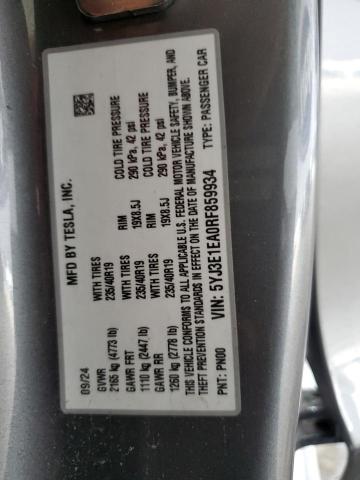 2024 TESLA MODEL 3 - 5YJ3E1EA0RF859934