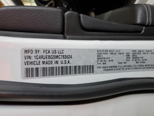 2021 JEEP GRAND CHER - 1C4RJEBG5MC783624