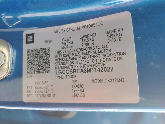 2021 CHEVROLET 150 - 1GCGSBEA8M1142022