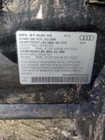 2019 AUDI SQ5 PREMIU WA1B4AFY2K2005606