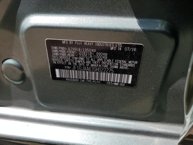 2016 SUBARU IMPREZA JF1GJAA67GH022275