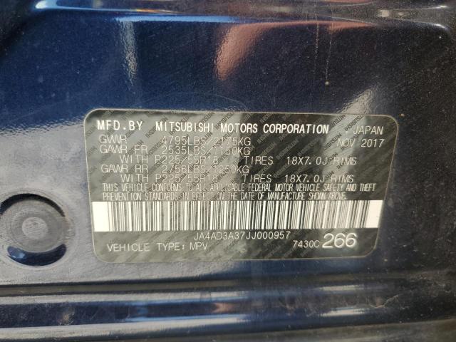 2018 MITSUBISHI OUTLANDER - JA4AD3A37JJ000957