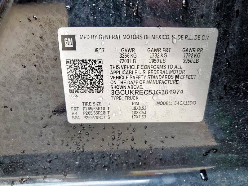 2018 CHEVROLET SILVERADO - 3GCUKREC5JG164974