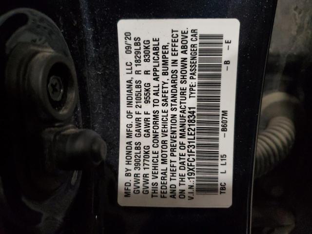 2020 HONDA CIVIC EX - 19XFC1F31LE218341