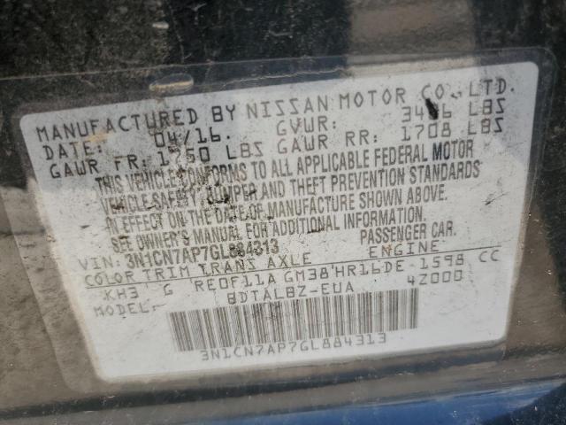 2016 NISSAN VERSA S - 3N1CN7AP7GL884313