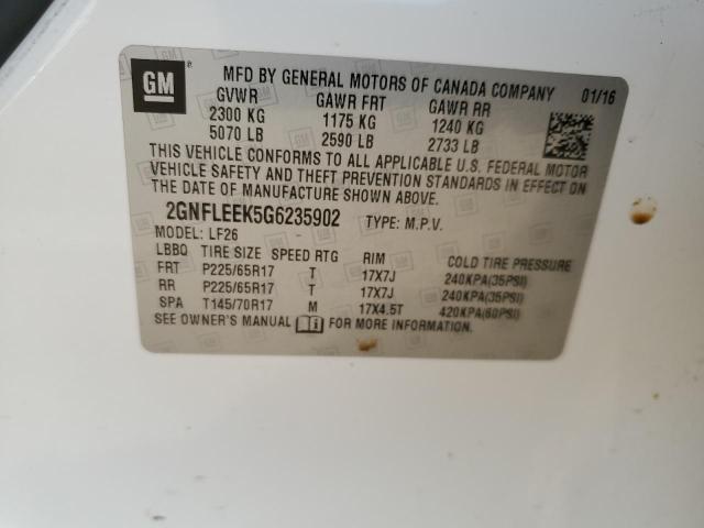 2016 CHEVROLET EQUINOX LS - 2GNFLEEK5G6235902
