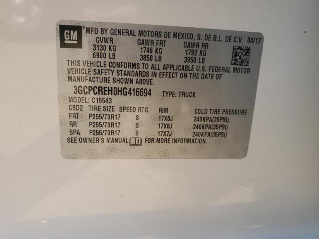 2017 CHEVROLET SILVERADO - 3GCPCREH0HG416694