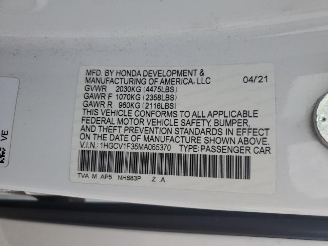 2021 HONDA ACCORD SPO - 1HGCV1F35MA065370