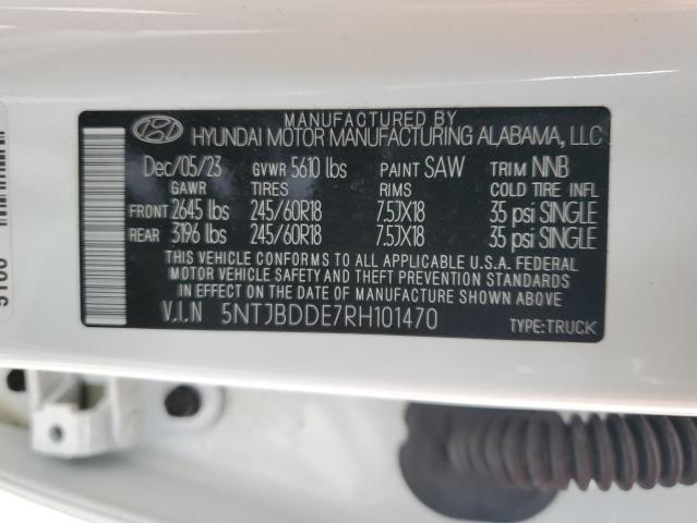 2024 HYUNDAI SANTA CRUZ - 5NTJBDDE7RH101470