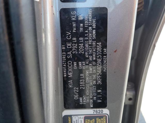 2022 KIA FORTE GT LINE 3KPF54AD5NE510864