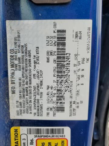 2018 FORD FUSION SE - 3FA6P0HD4JR182483