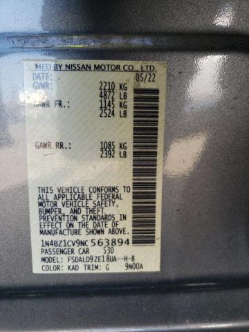 2022 NISSAN LEAF SV PL - 1N4BZ1CV9NC563894