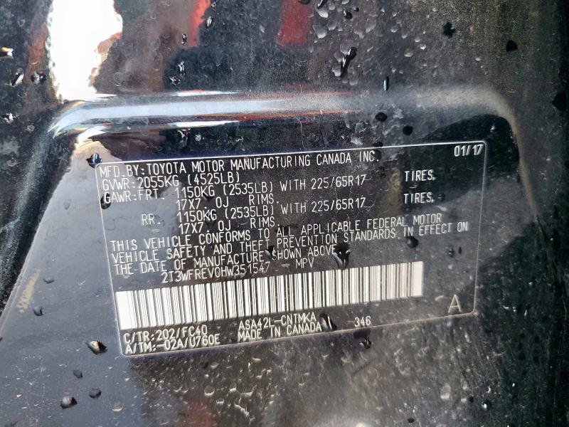 2017 TOYOTA RAV4 XLE - 2T3WFREV0HW351547