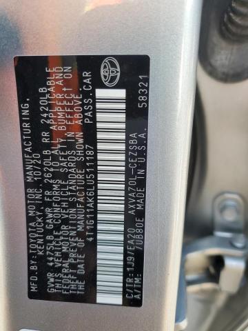 2020 TOYOTA CAMRY SE - 4T1G11AK6LU511187