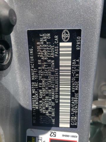 2018 TOYOTA CAMRY L 4T1B11HKXJU533478