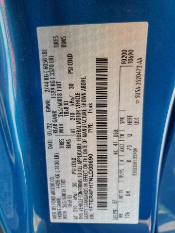 2022 FORD RANGER XL - 1FTER4FH7NLD00690