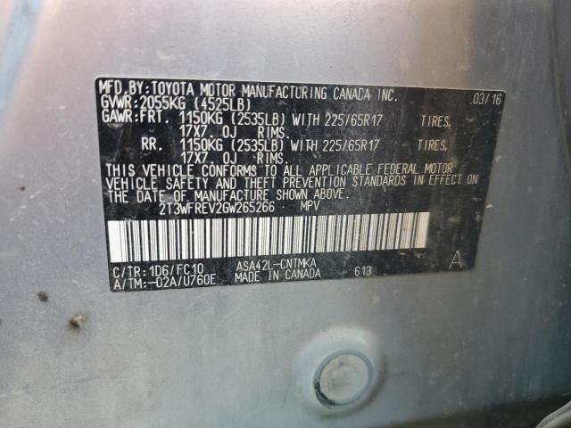 2016 TOYOTA RAV4 XLE - 2T3WFREV2GW265266