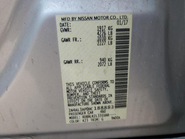 2017 NISSAN ALTIMA 2.5 - 1N4AL3AP0HC188883