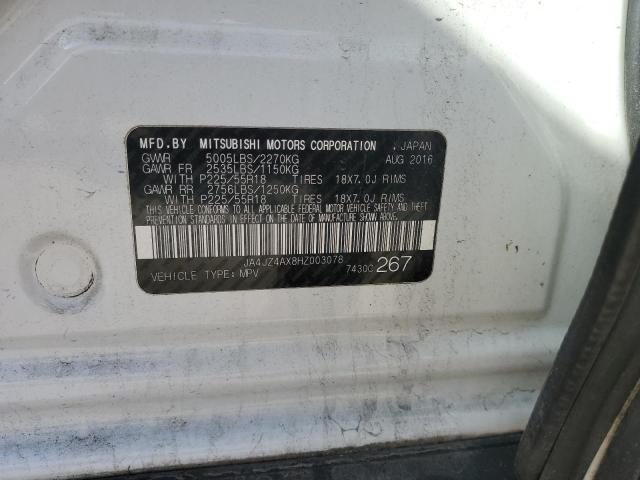 2017 MITSUBISHI OUTLANDER - JA4JZ4AX8HZ003078