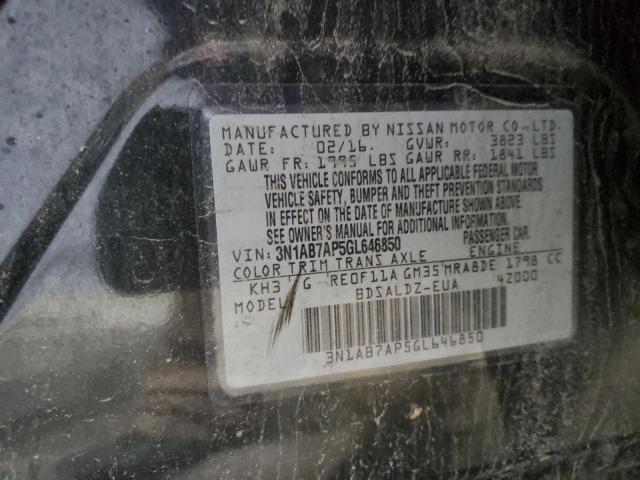 2016 NISSAN SENTRA S - 3N1AB7AP5GL646850