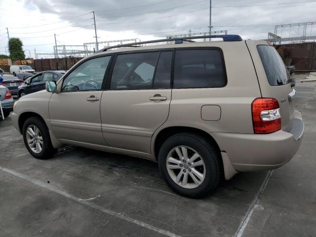 TOYOTA HIGHLANDER 2006 beige 4dr spor hybrid engine JTEDW21AX60008386 photo #3