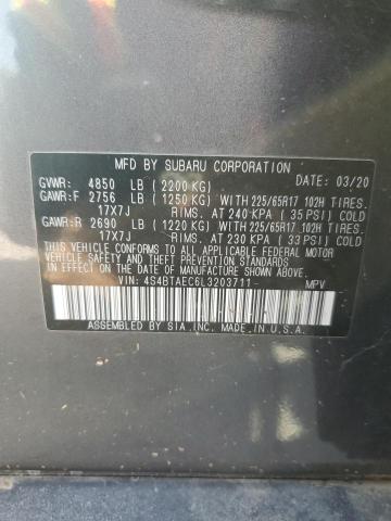 2020 SUBARU OUTBACK PR - 4S4BTAEC6L3203711