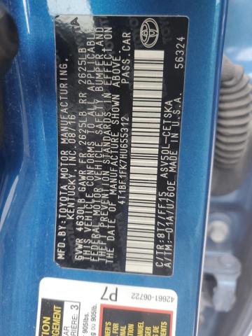 2017 TOYOTA CAMRY LE - 4T1BF1FK7HU655312