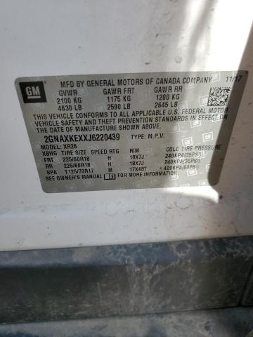 2018 CHEVROLET EQUINOX LT - 2GNAXKEXXJ6220439