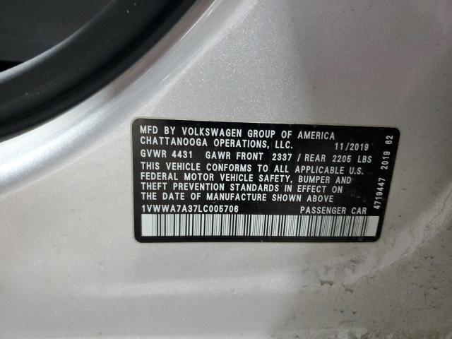 2020 VOLKSWAGEN PASSAT SE - 1VWWA7A37LC005706