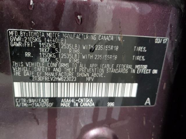 2017 TOYOTA RAV4 LIMIT - 2T3DFREV2HW623023