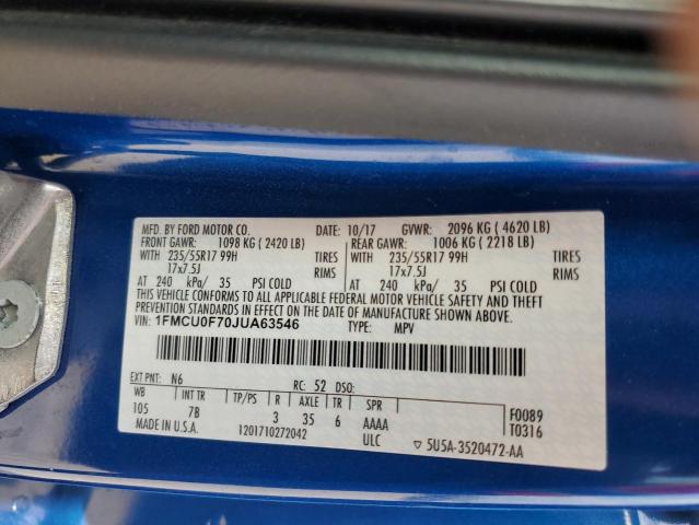 2018 FORD ESCAPE S - 1FMCU0F70JUA63546