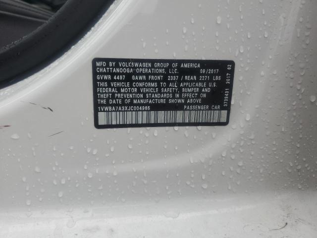 2018 VOLKSWAGEN PASSAT SE - 1VWBA7A3XJC004965