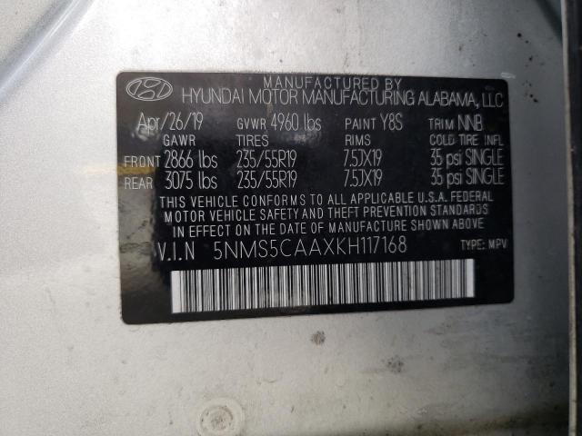 2019 HYUNDAI SANTA FE L - 5NMS5CAAXKH117168