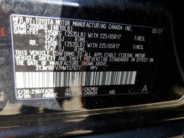 2021 TOYOTA RAV4 XLE - 2T3W1RFV7MW137677