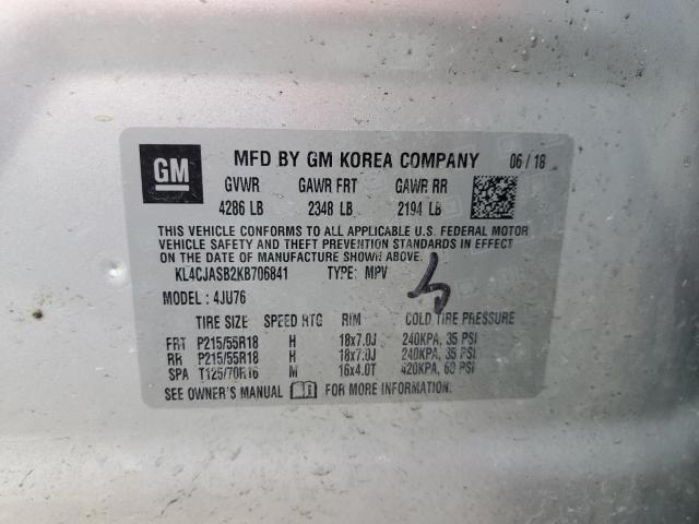 2019 BUICK ENCORE PRE - KL4CJASB2KB706841