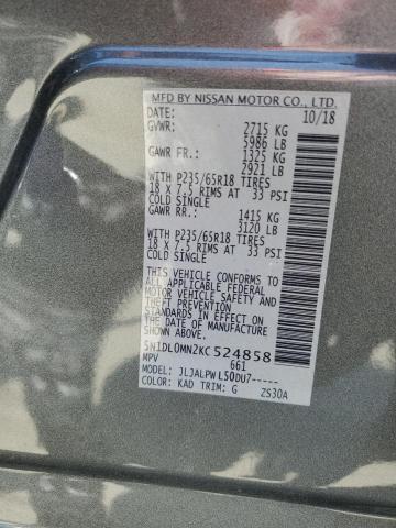 2019 INFINITI QX60 LUXE 5N1DL0MN2KC524858