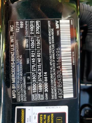 2020 MERCEDES-BENZ GLE 450 4M 4JGFB5KB0LA166996